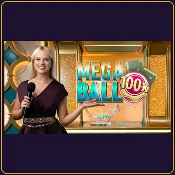 Mega Ball — stůl živého kasina v Glitzbets